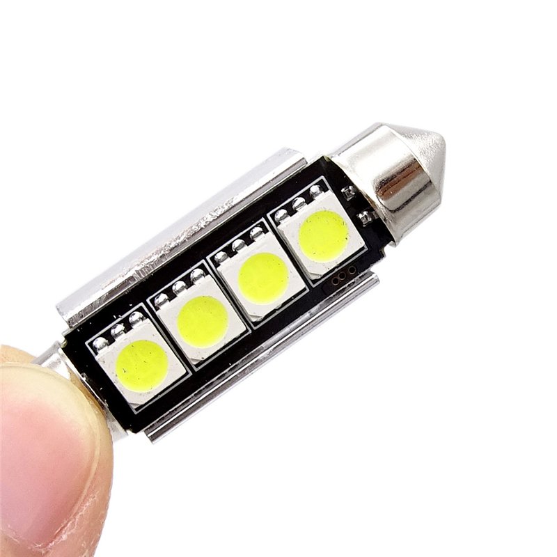 2x LED Xenon Weiß 36 mm 4 SMD 7000K Canbus Innenbeleuchtung PKW Soffitte Lampe  LED Birne